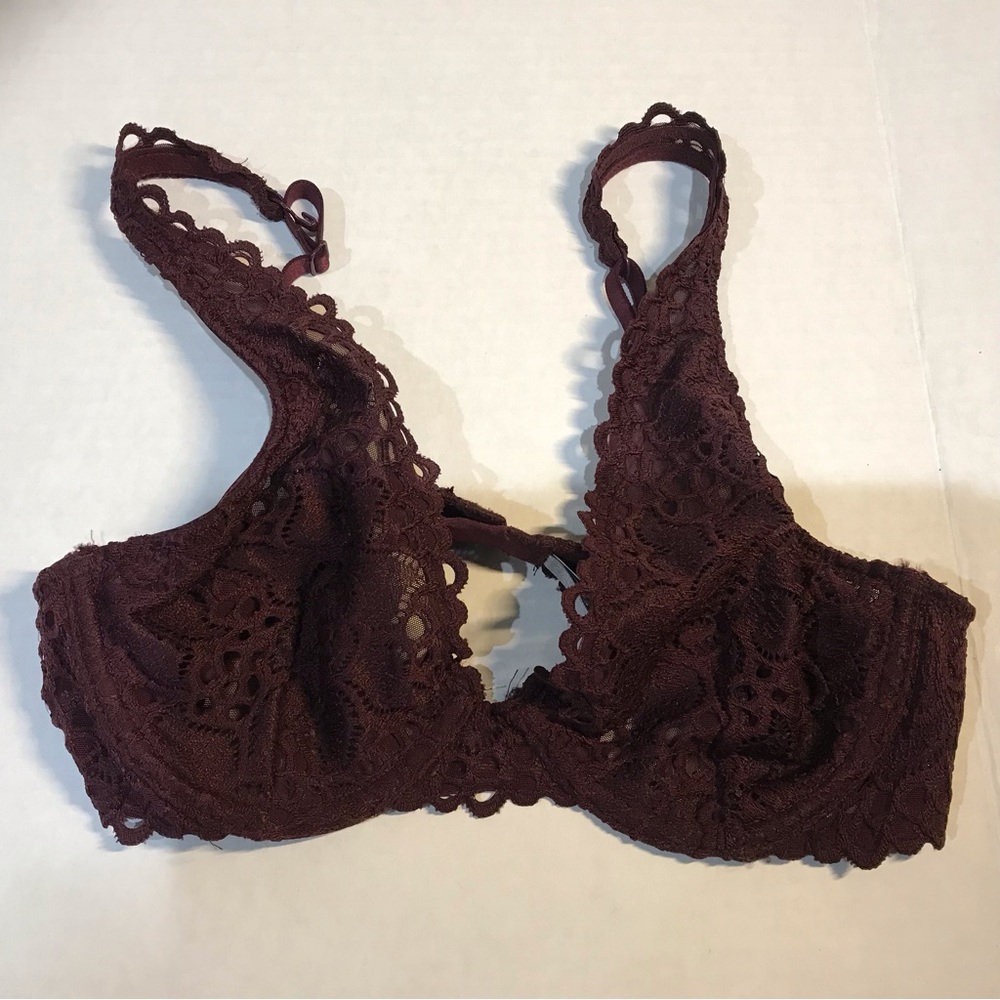 Aerie Maroon Lace Bra